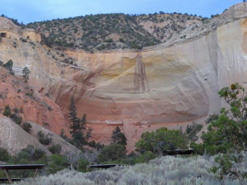 GDMBR:  An early morning glimpse at the Echo Amphitheater Wall.